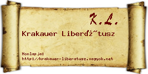 Krakauer Liberátusz névjegykártya